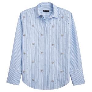 J.Crew Embellished Blue Garcon Shirt Size 0